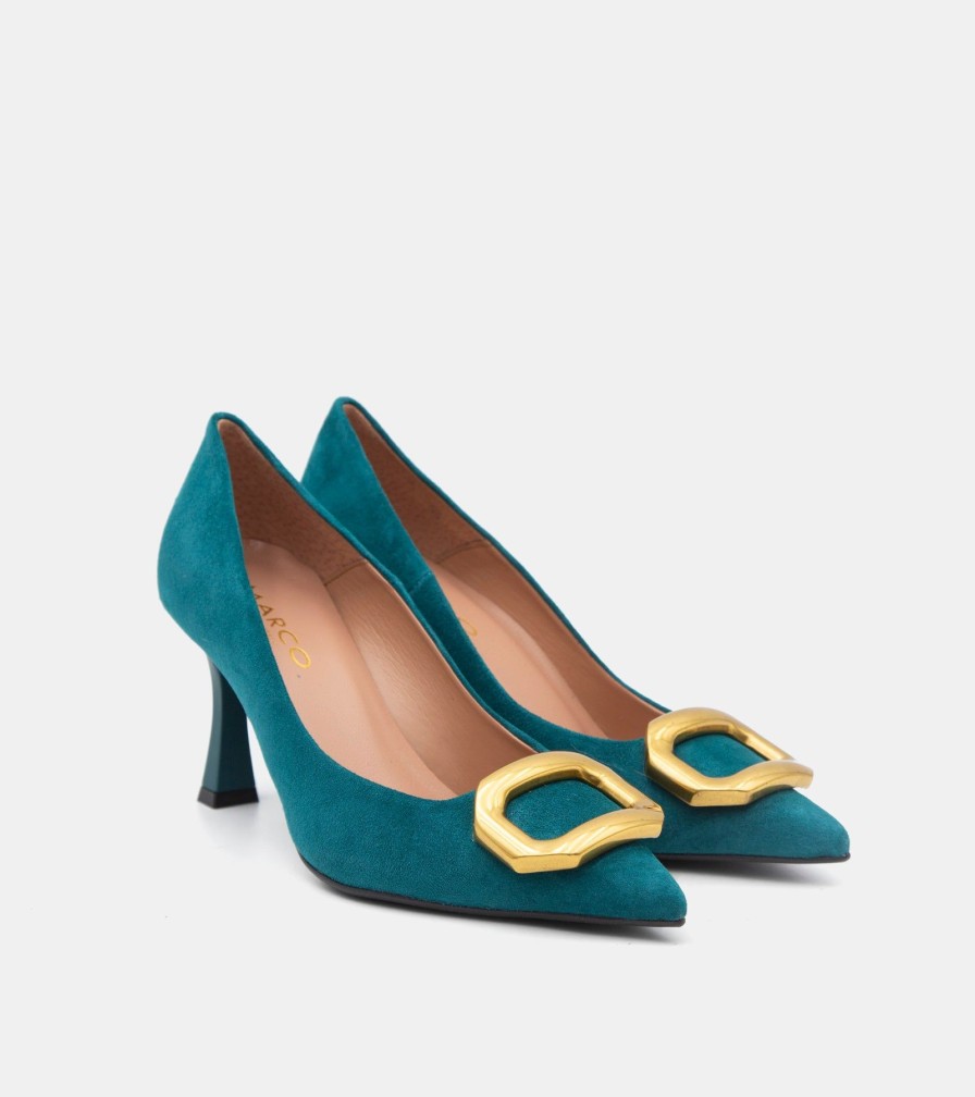 Pumps CANAPE | Petroleum Suede Decollete