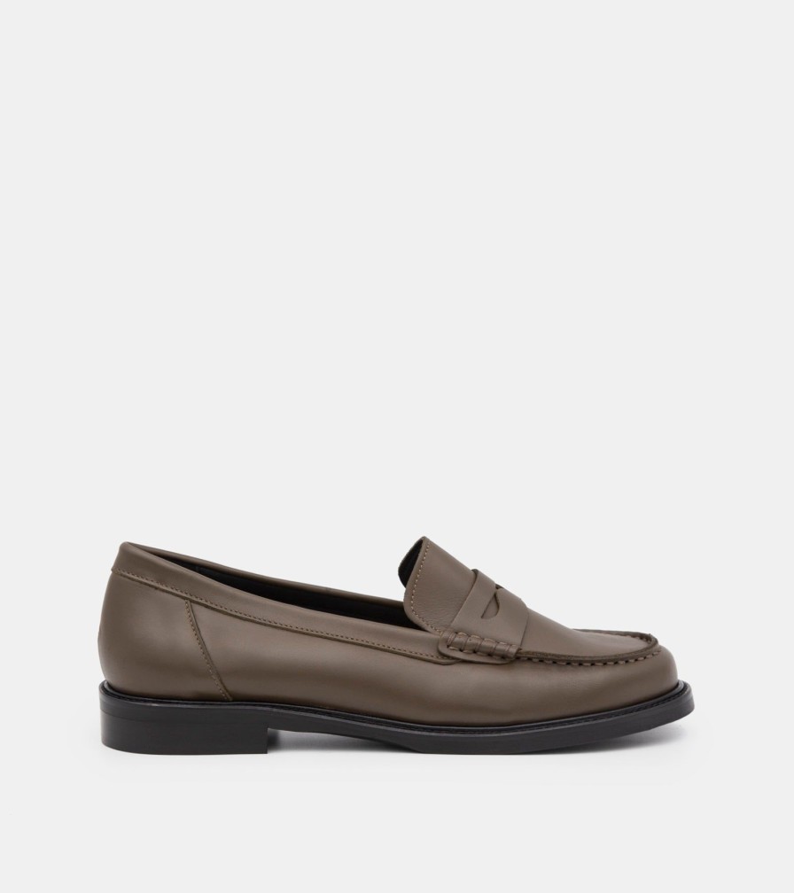 Moccasins LADYSHOES | Green Calfskin Loafers