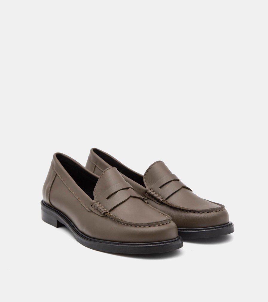 Moccasins LADYSHOES | Green Calfskin Loafers