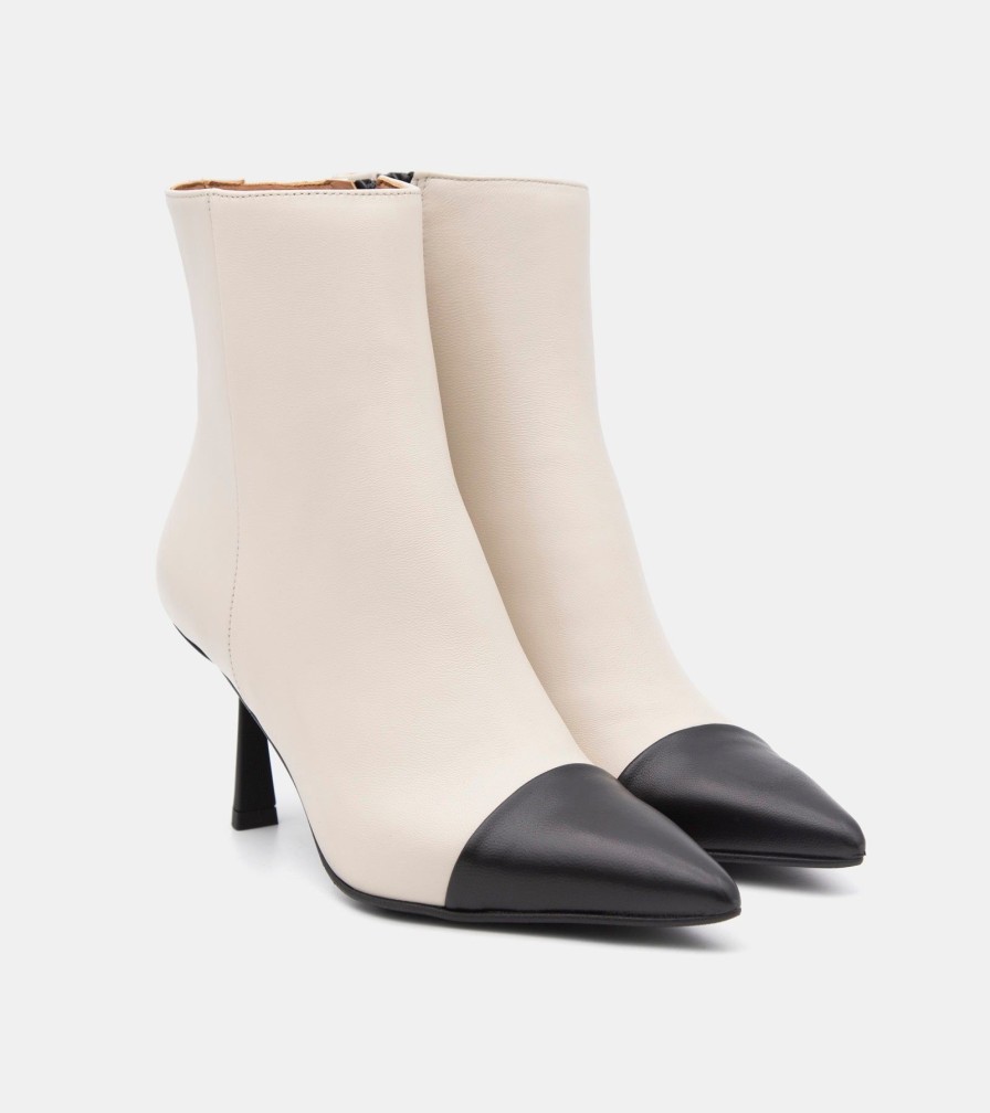 Ankle Boots MARTINA | Milk Nappa Ankle Boots