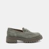 Moccasins CROWN | Green Suede Loafers