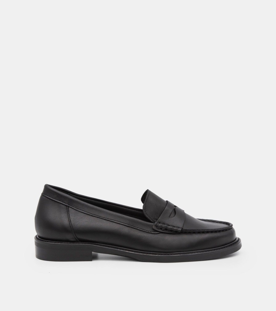 Moccasins LADYSHOES | Black Calfskin Loafers