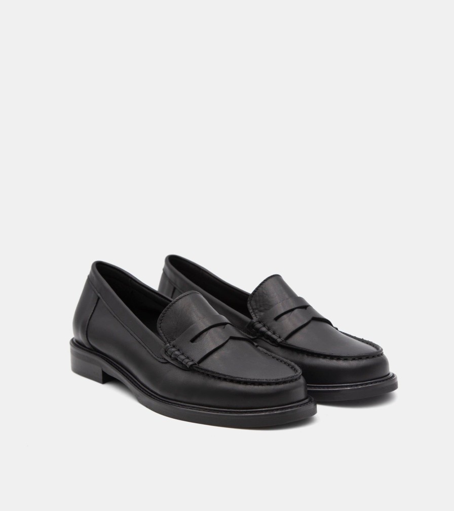 Moccasins LADYSHOES | Black Calfskin Loafers