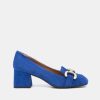 Moccasins MARTINA | Blue Suede Loafers