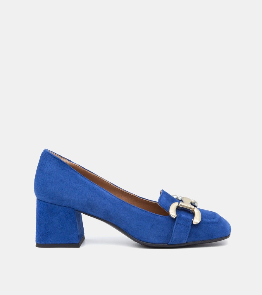 Moccasins MARTINA | Blue Suede Loafers