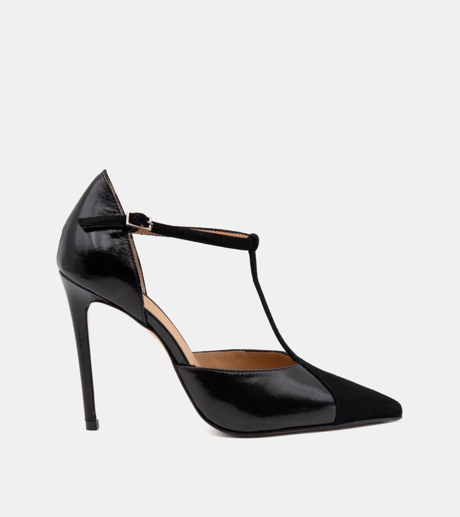 Pumps CRISPI | Black Suede Decollete