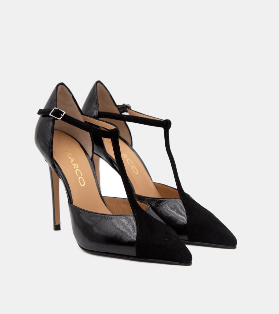 Pumps CRISPI | Black Suede Decollete