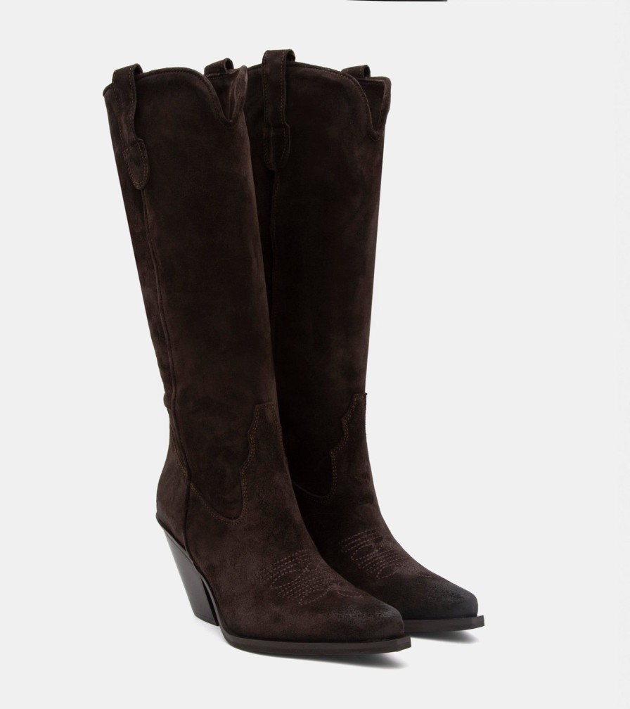 Texans Vu0026C | Brown Suede Texas