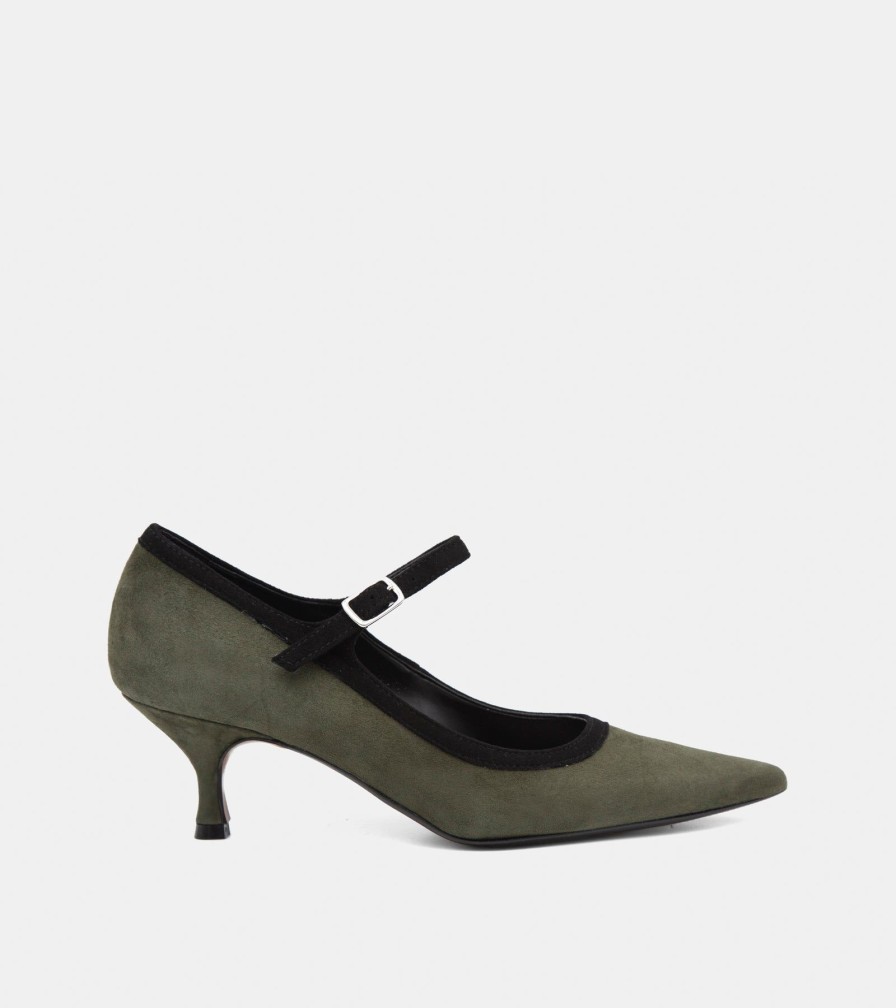 Pumps NOE | Green Suede Decollete