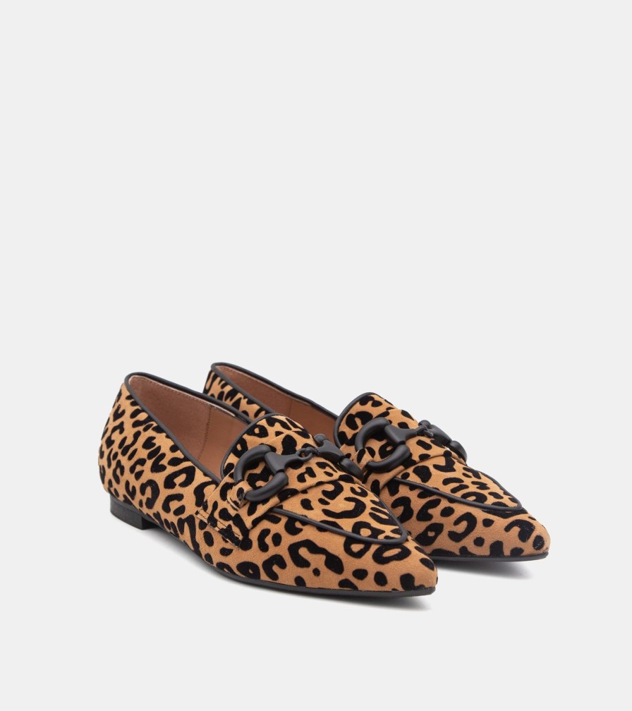 Moccasins CANAPE | Leather Leopard Loafers