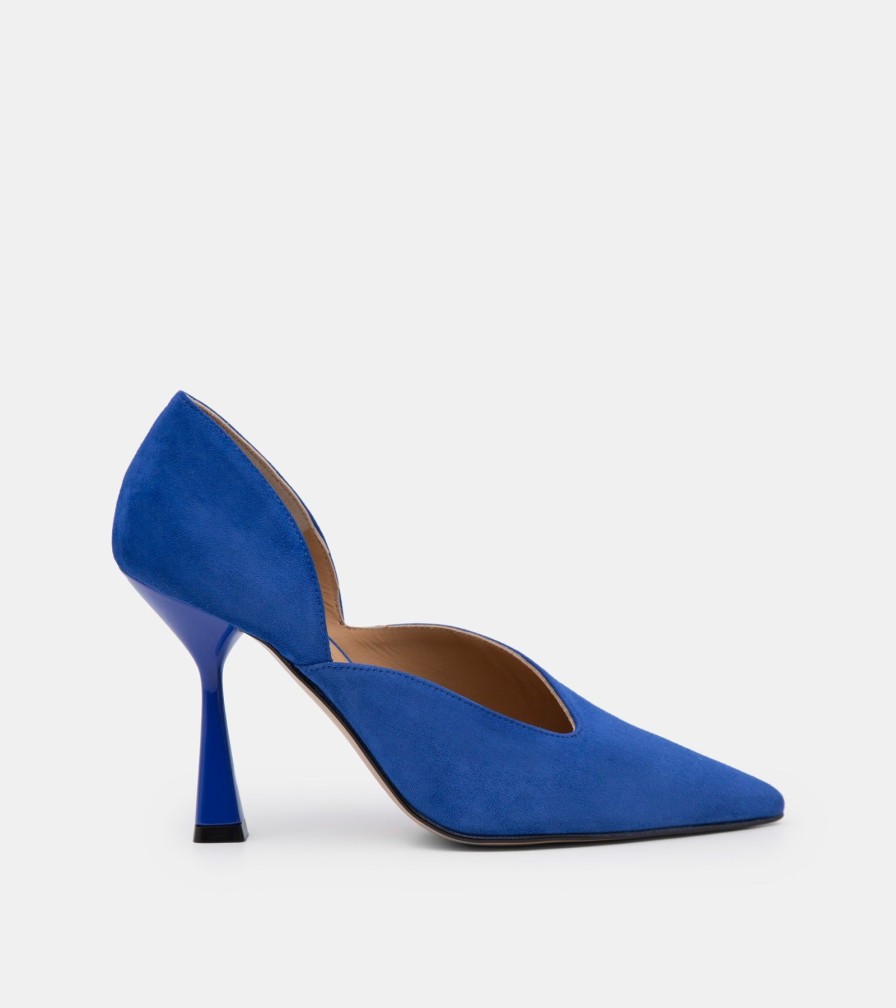 Pumps CRISPI | Blue Suede Decollete