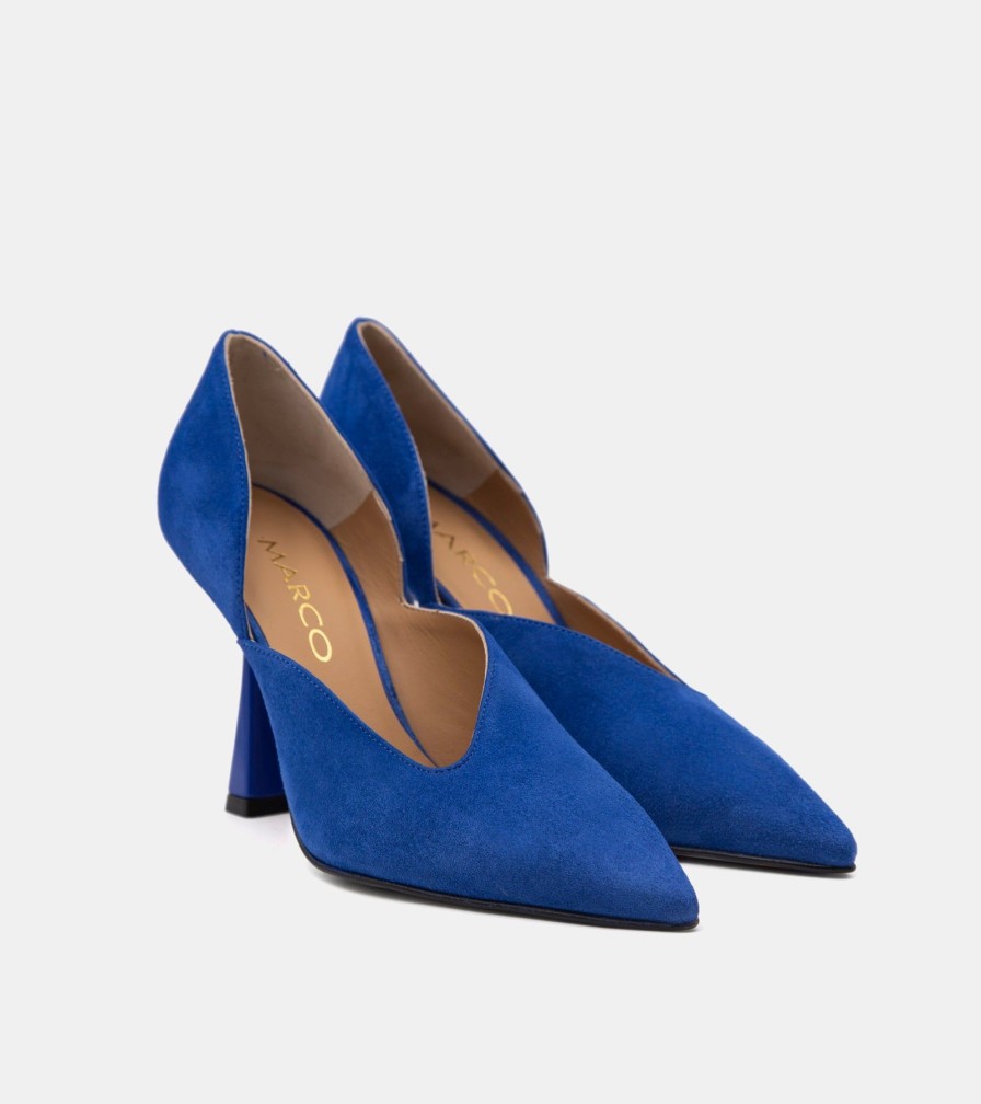 Pumps CRISPI | Blue Suede Decollete