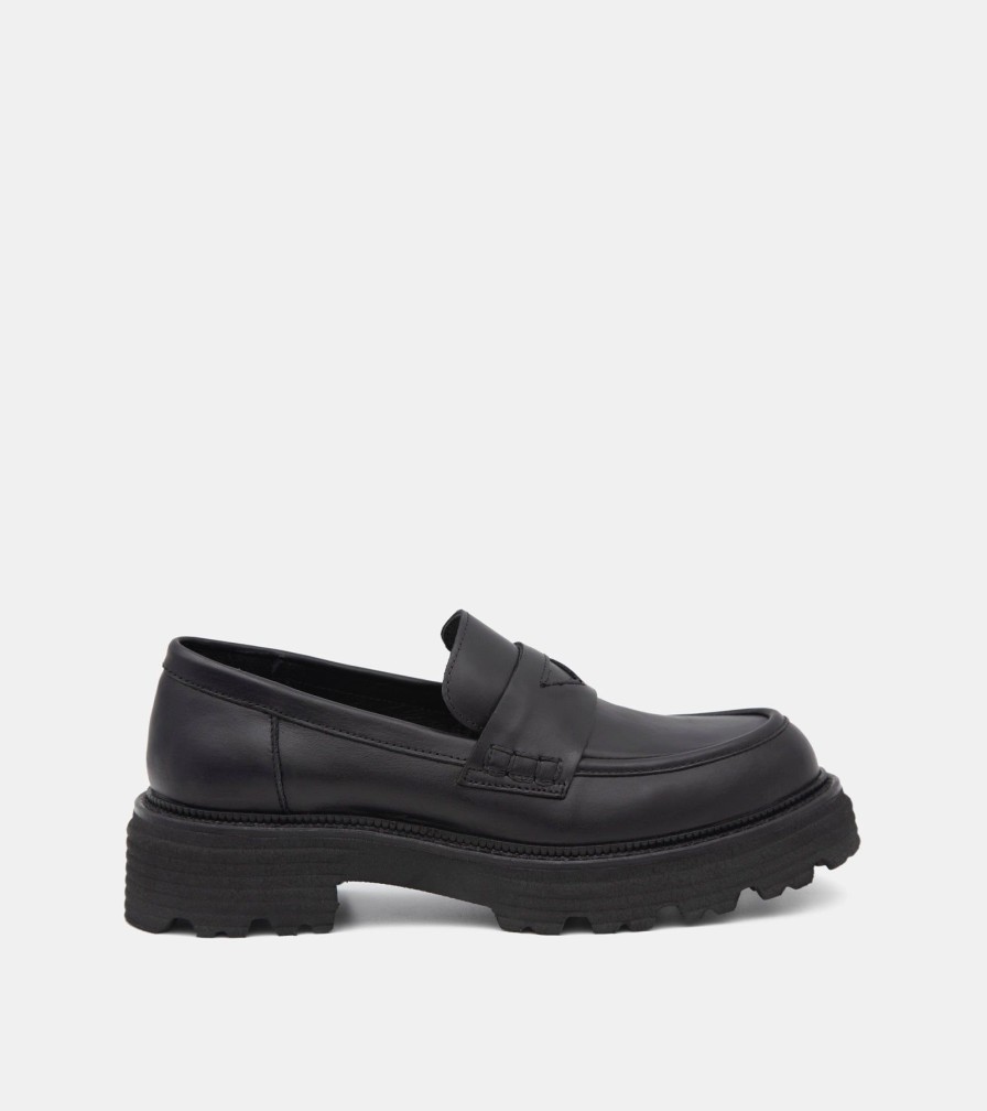 Moccasins PEOCHI | Mocassini Pelle Nero