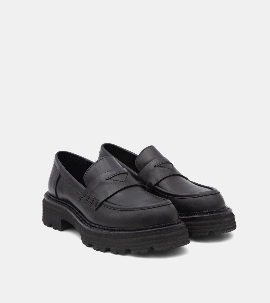 Moccasins PEOCHI | Mocassini Pelle Nero