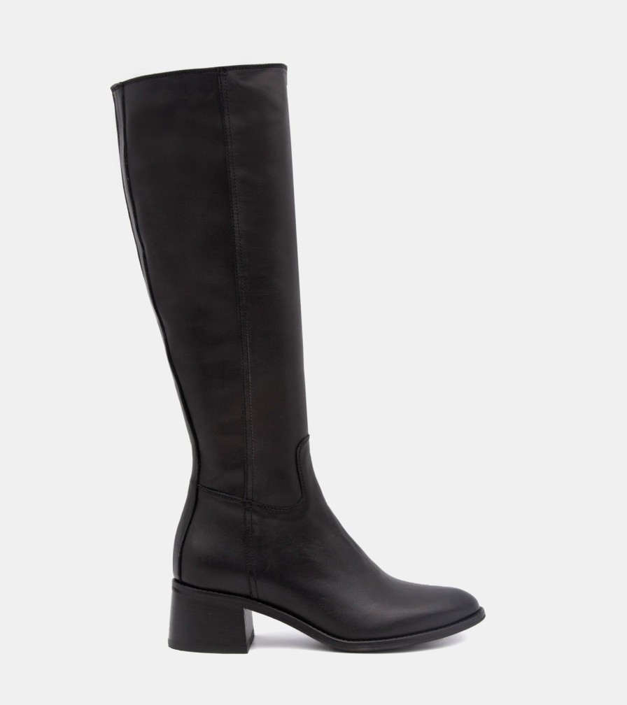 Boots Vu0026C | Black Calfskin Boots