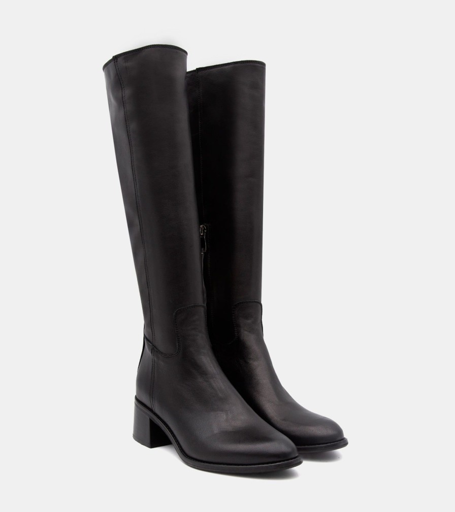 Boots Vu0026C | Black Calfskin Boots