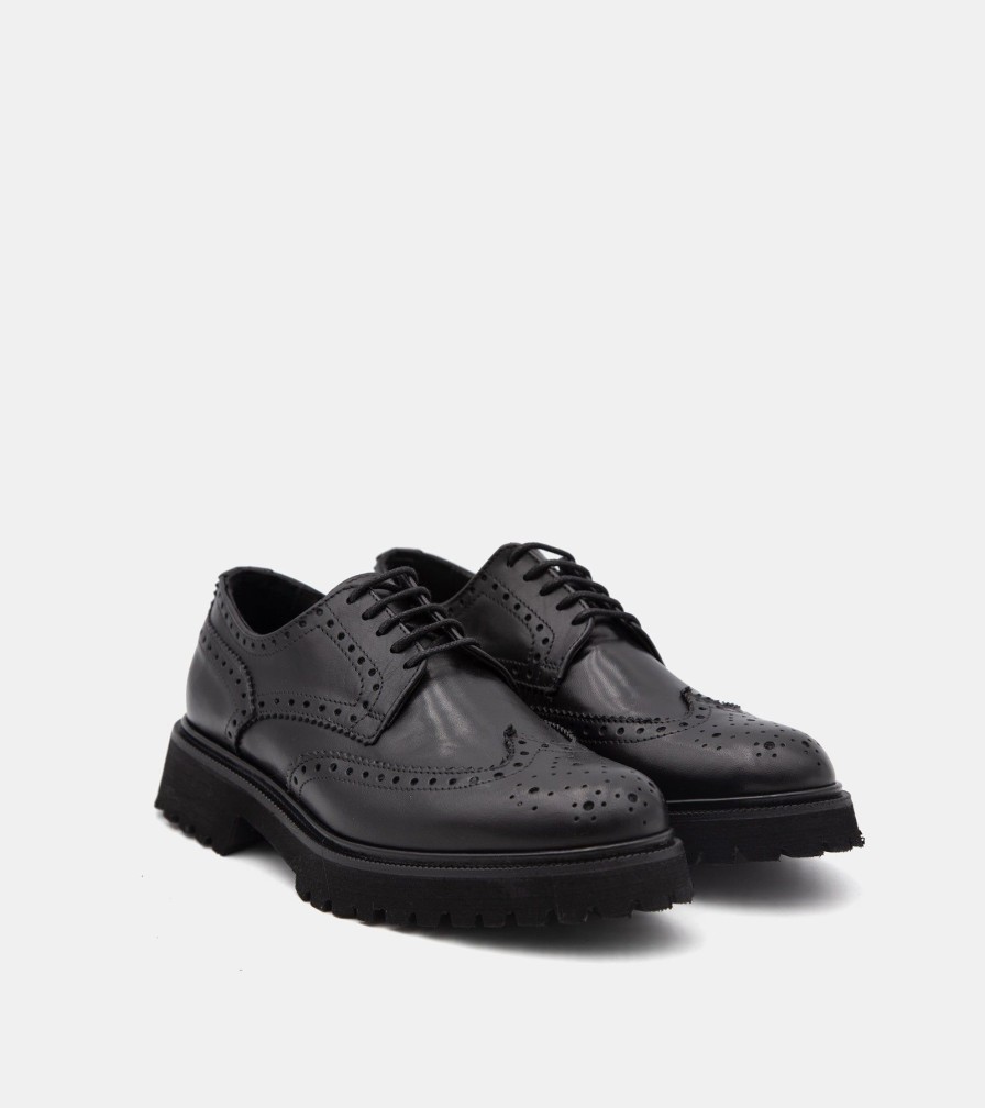 Lace Up VENI | Stringate Vitello Nero