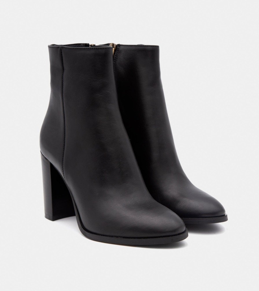 Ankle Boots LADYSHOES | Black Leather Ankle Boots