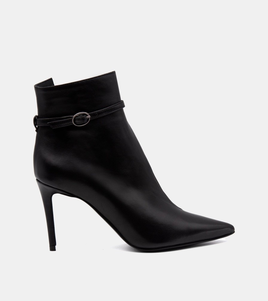 Ankle Boots GOLD | Black Nappa Ankle Boots