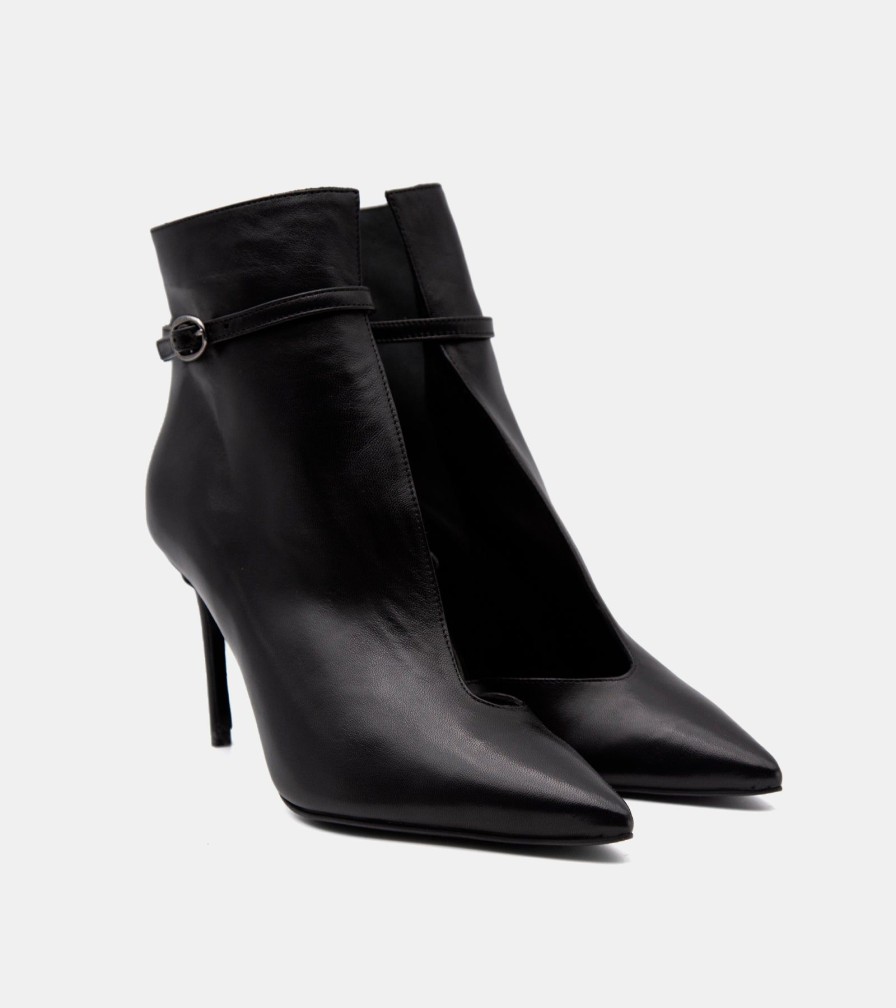 Ankle Boots GOLD | Black Nappa Ankle Boots