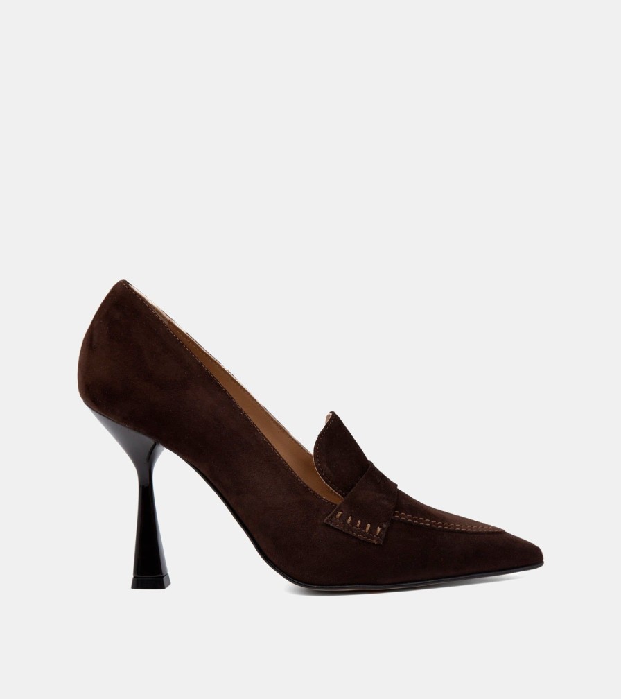 Pumps CRISPI | Brown Suede Decollete