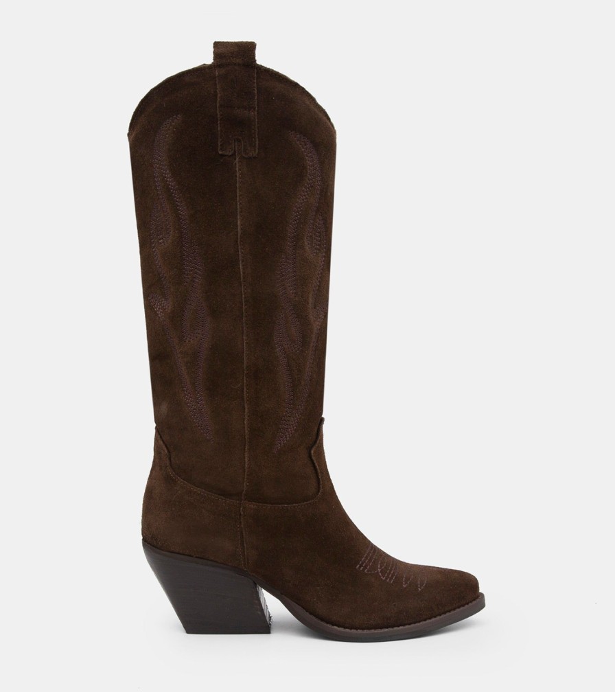 Texans MARILYN | Texani Suede Dark Brown