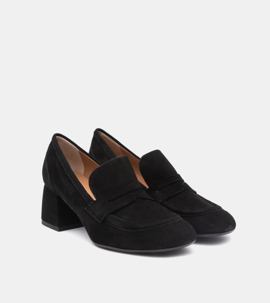 Moccasins MARTINA | Black Suede Loafers