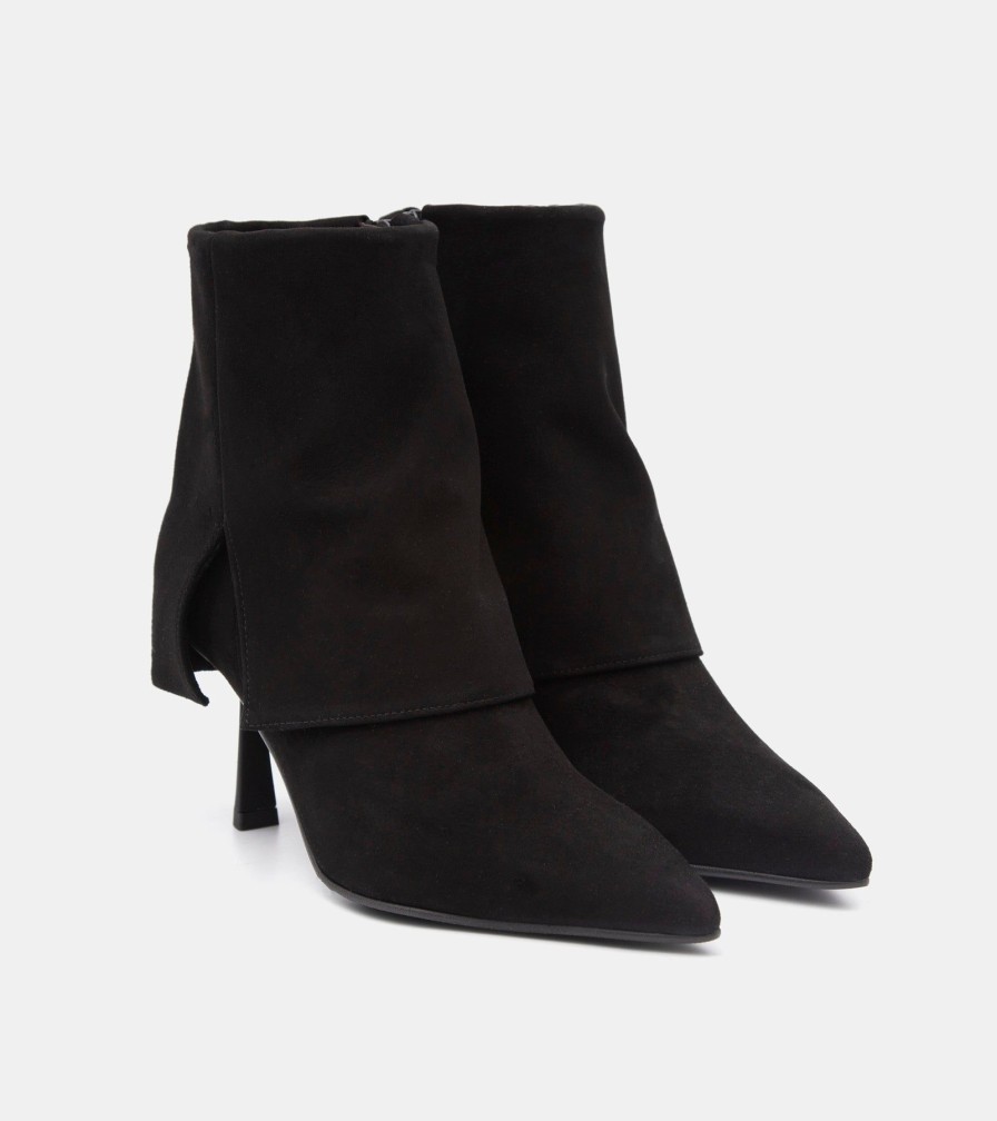 Ankle Boots MARTINA | Black Suede Ankle Boots