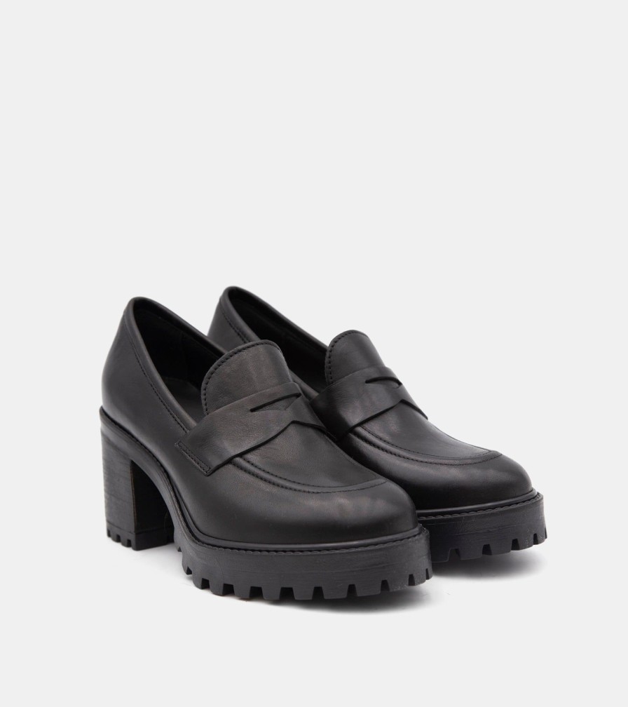 Moccasins BENCIVENGA | Black Leather Loafers