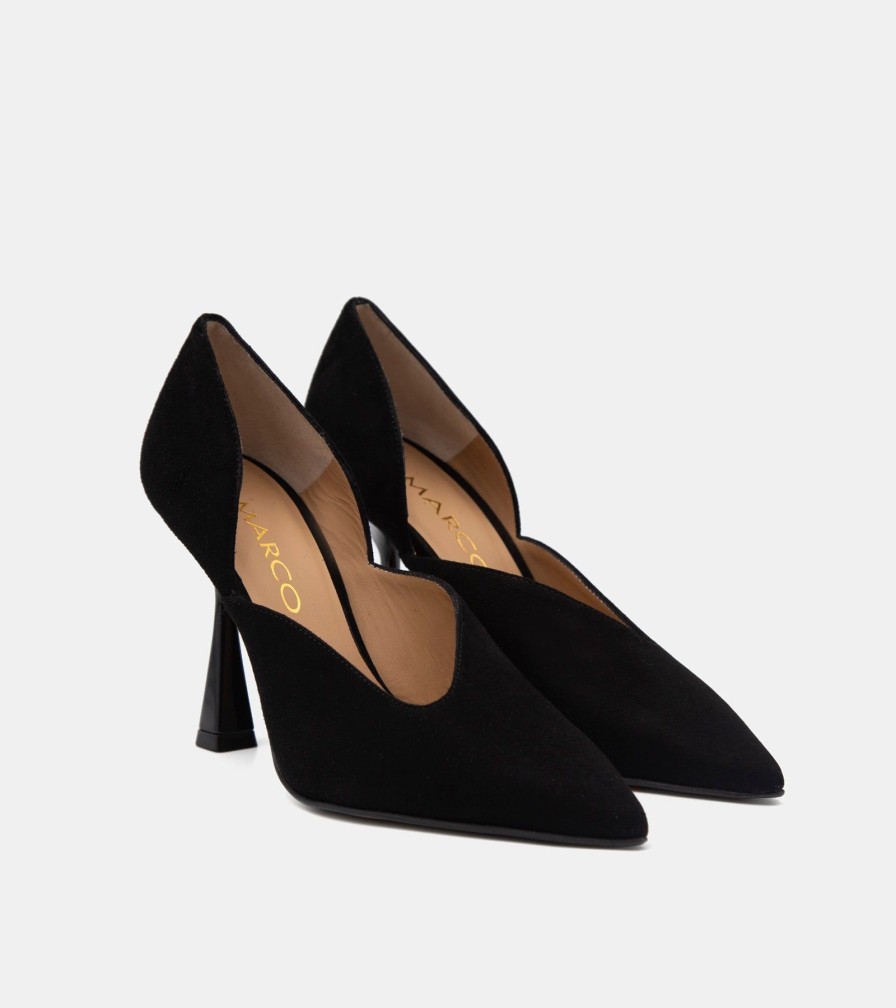 Pumps CRISPI | Black Suede Decollete