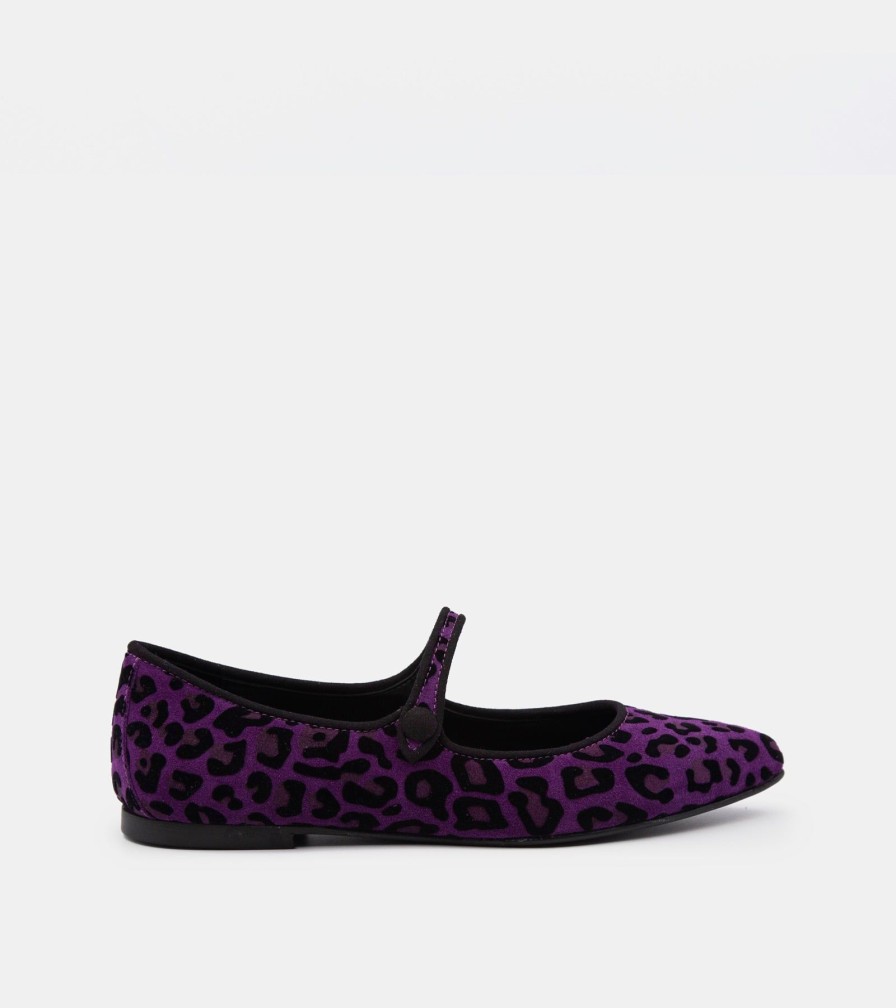 Dancers ESTER | Purple Leopard Ballerinas