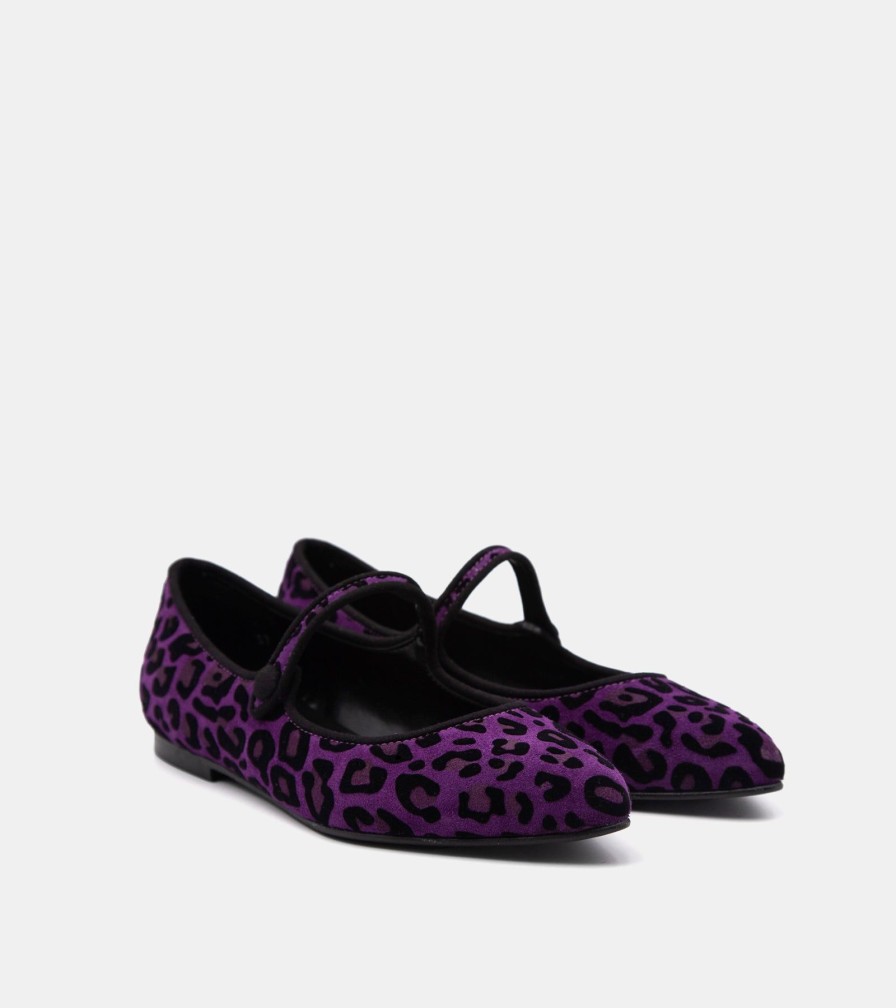 Dancers ESTER | Purple Leopard Ballerinas