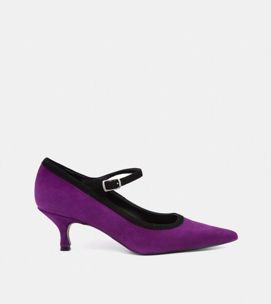 Pumps NOE | Purple Suede Decollete