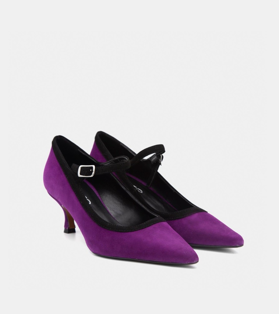 Pumps NOE | Purple Suede Decollete